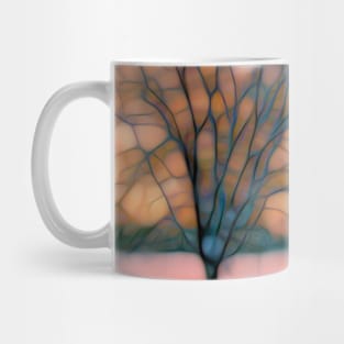 Pastel tree winter landscape Mug